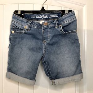 Girl Stretchable Jeans Shorts
